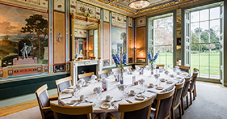 Image of Pompeiian Room laid out for a meal