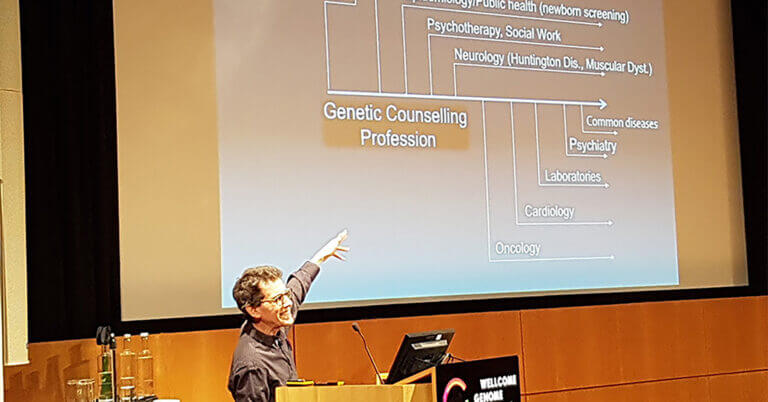 Image of Bob Resta talking at the World Congress on Genetic Counselling 2017. Image by Pooja Dasani