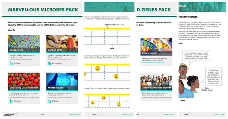 Wellcome Genome Campus Public Engagement home learning packs