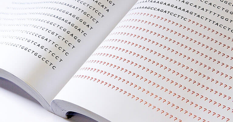 Human genome and question marks