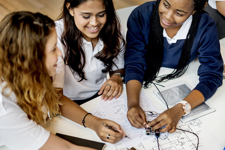 Students chatting