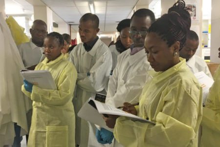 Participants ready to sequence bacterial samples during the Molecular Approaches to Clinical Microbiology in Africa course, S. Africa, September 2017