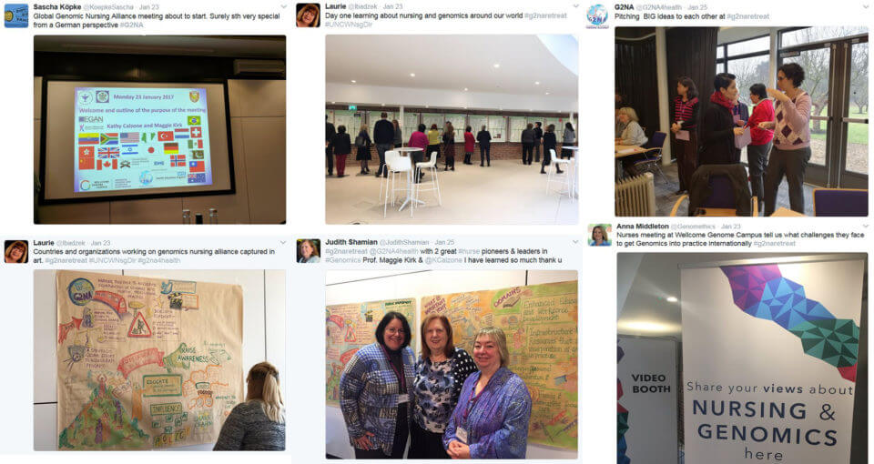 Selecion of tweets by #G2NAretreat participants
