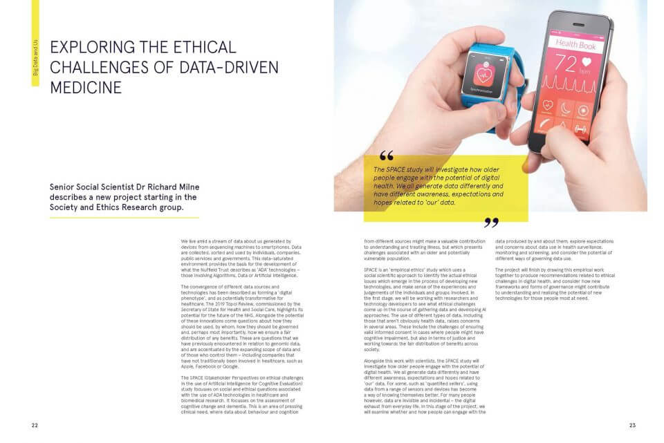 Article about data-driven medicine in Annual Review 2018-19