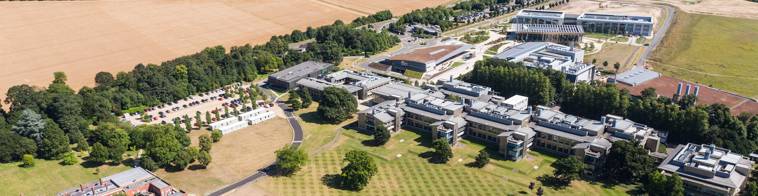 Aerial shot of Wellcome Sanger Institute
