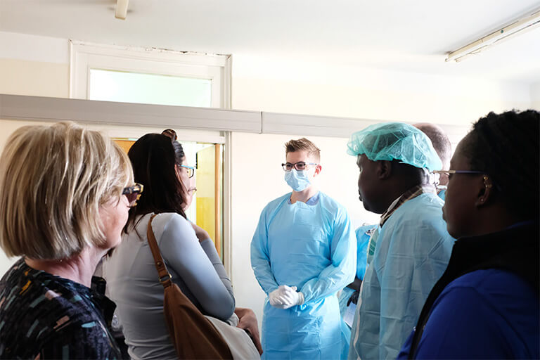 Patient advocates visiting the Moi Teaching and Referral Hospital, Kenya, 2018.