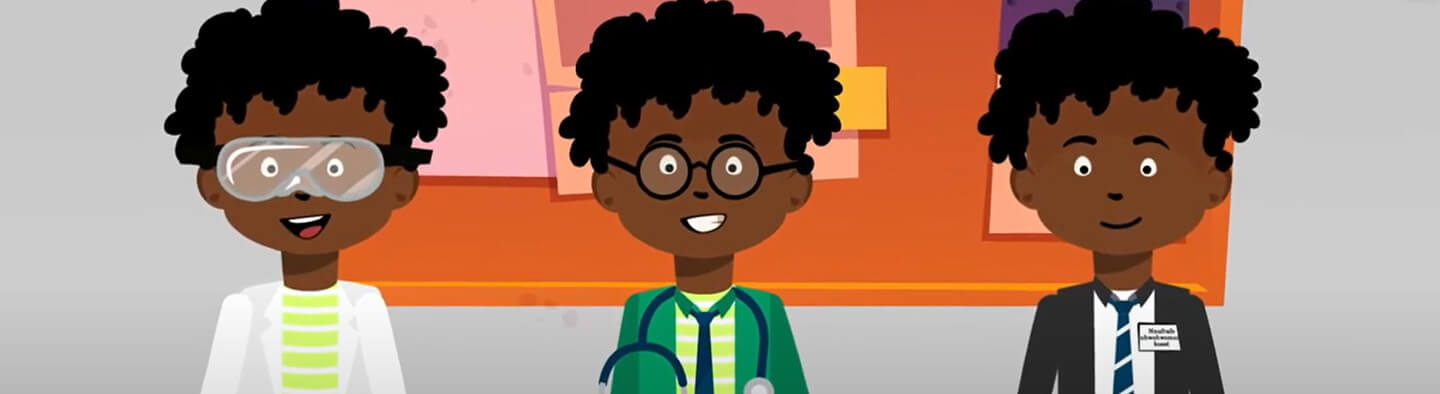 Cartoon characters: A still from the video that forms part of Jerome Atutornu’s PhD project.